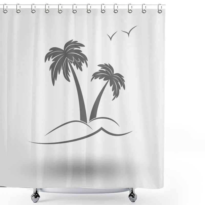 Personality  Palm Tree. Shower Curtains