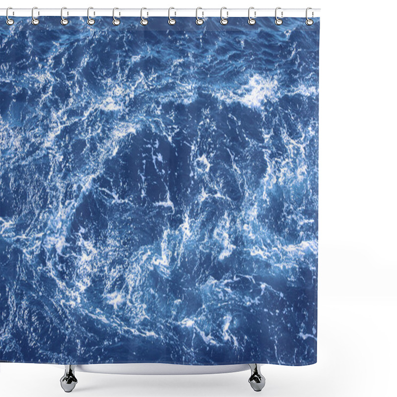 Personality  Foaming-blue-water-shot-in-the-open-sea-directly-from-above Shower Curtains