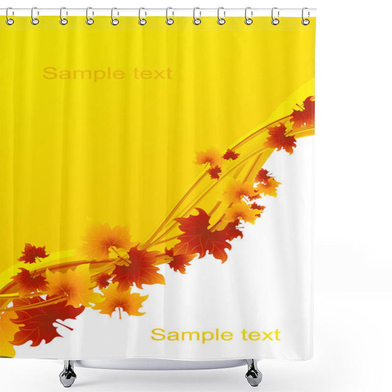 Personality  Autumnal_leaf_background Shower Curtains