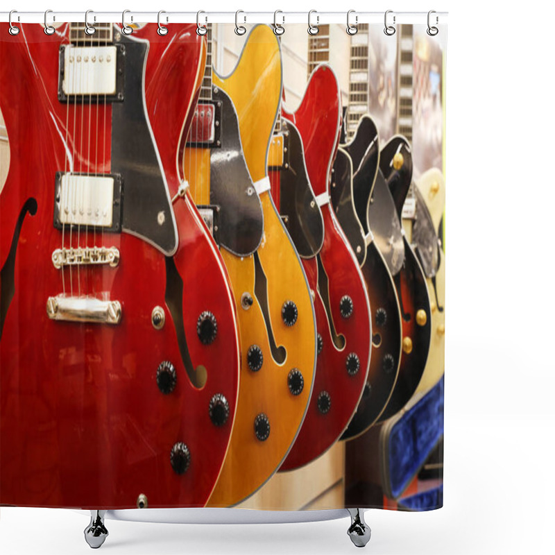 Personality  Rock Guitar Model Shower Curtains