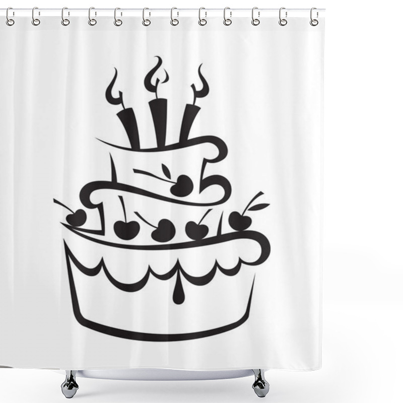 Personality  Birthday Cake Shower Curtains