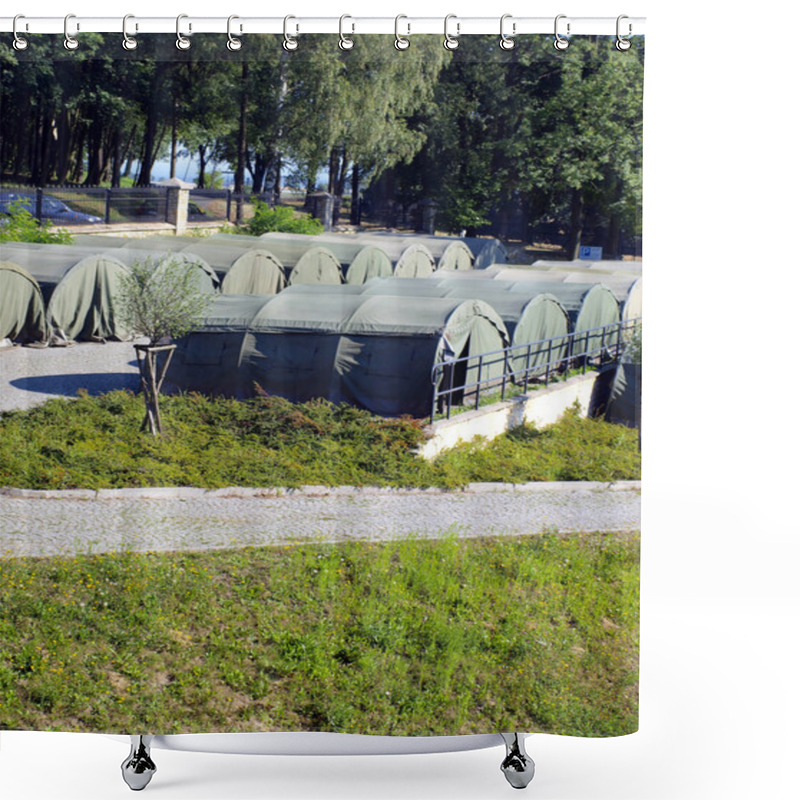 Personality  Camp, Tents Shower Curtains