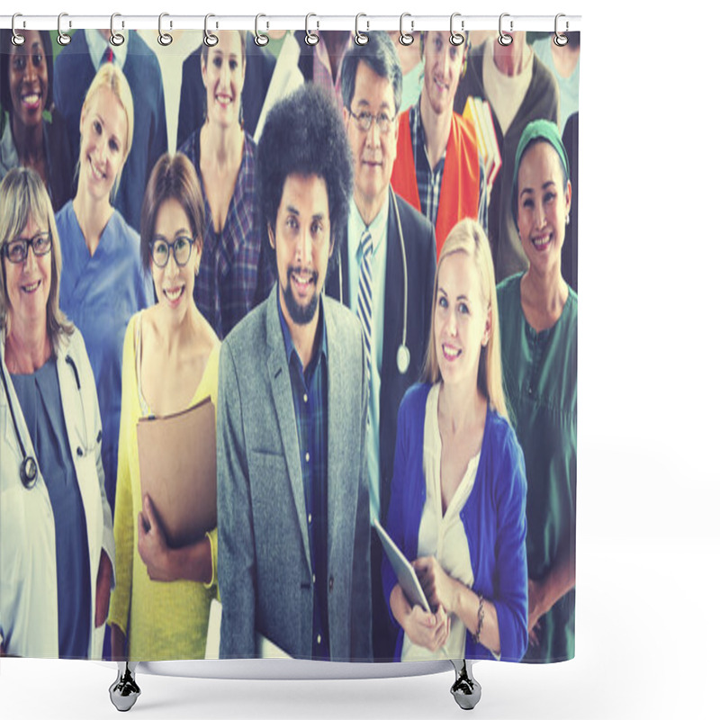 Personality  Diversity Crowd Of People Concept Shower Curtains