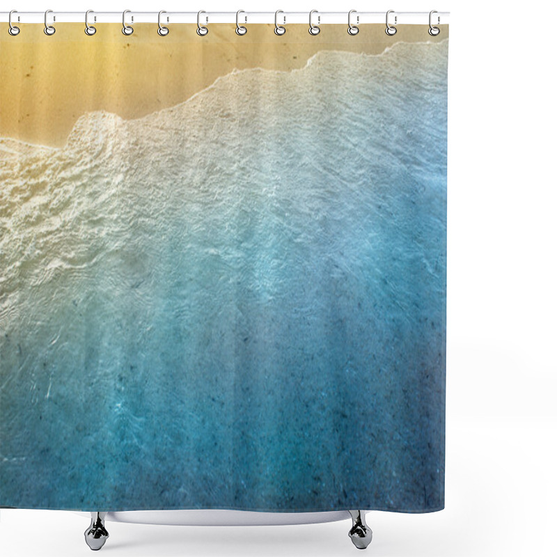 Personality  Sea Waves Background Shower Curtains