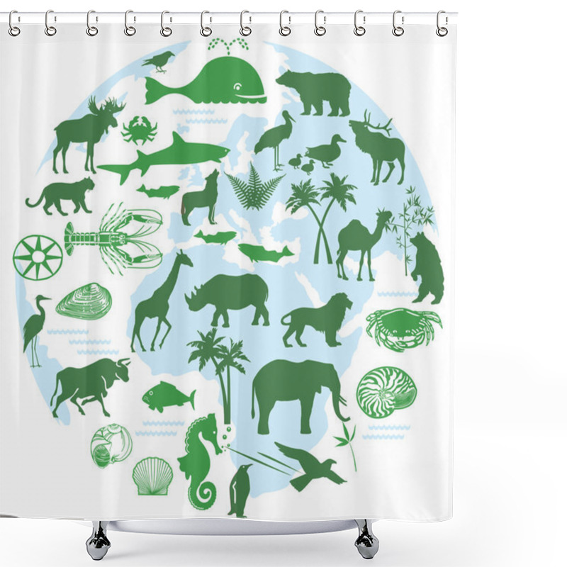 Personality  Animal Symbols Shower Curtains