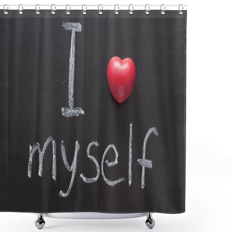 Personality  Love Myself Shower Curtains