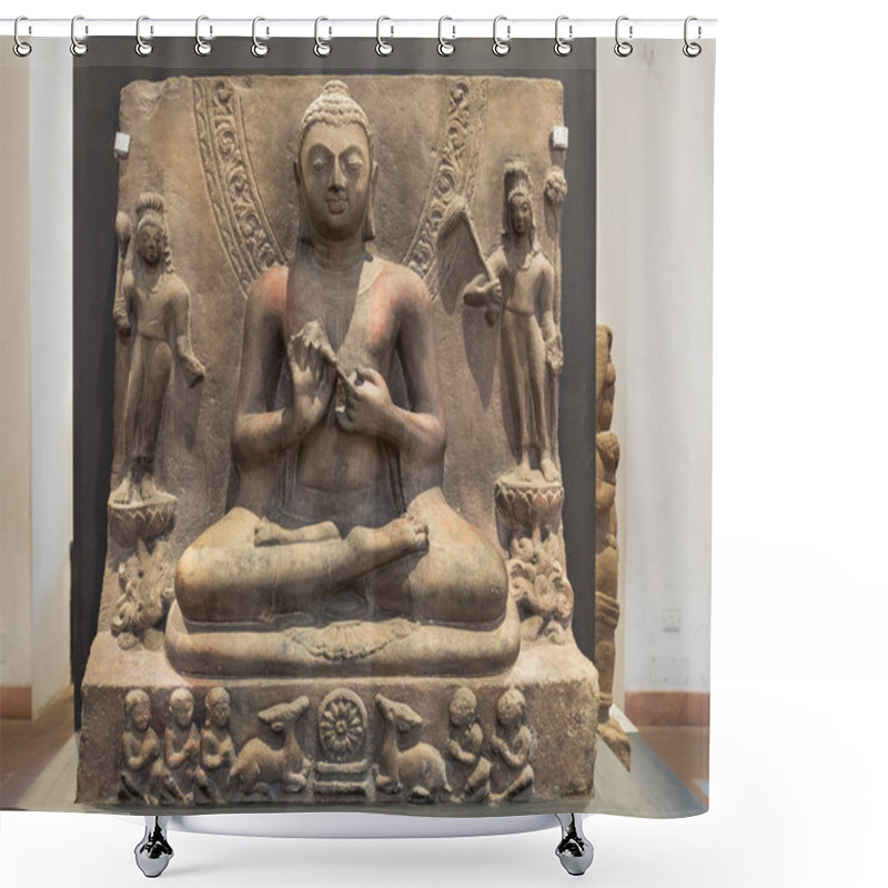 Personality  Preaching Buddha Archaeological Sandstone 5th Century India. Shower Curtains