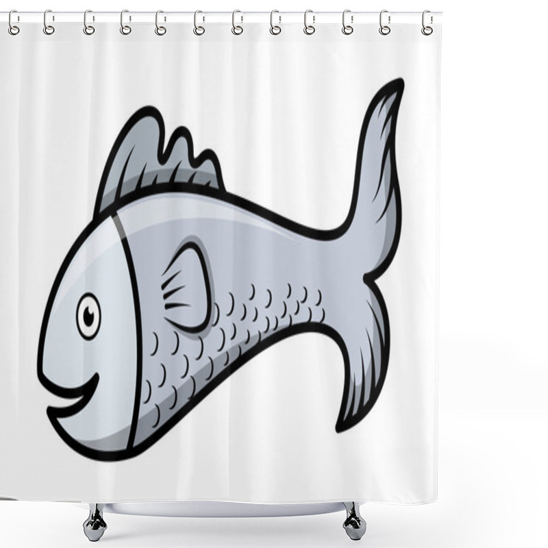 Personality  Fish Vector Shower Curtains