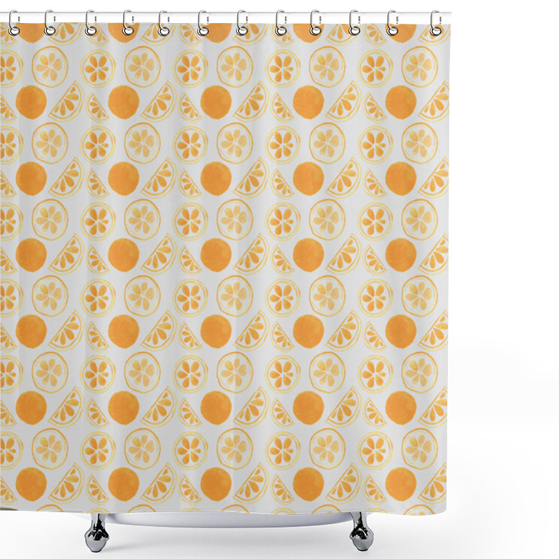 Personality  Orange Seamless Vector Background Shower Curtains