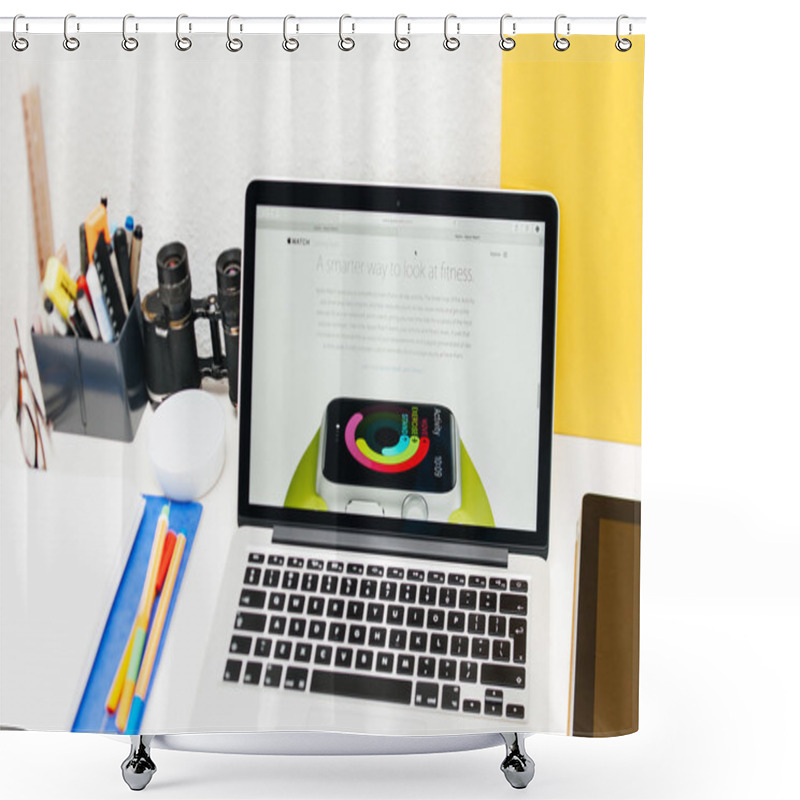 Personality  Apple Launches Apple Watch, MacBook Retina And Medical Research  Shower Curtains