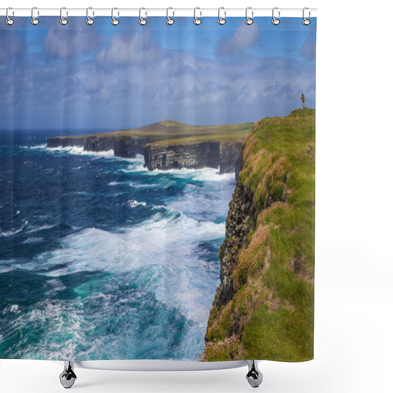 Personality  Wonderful Nature And Spectacular Place At Loop Head Lighthouse, Co Clare, Ireland Shower Curtains