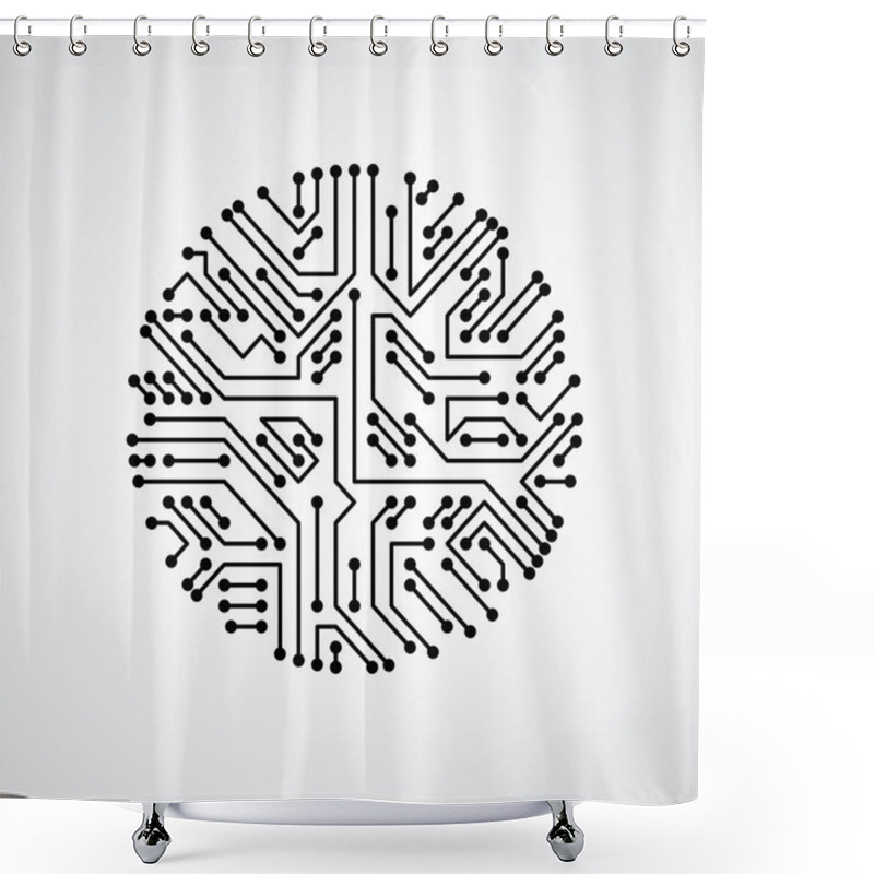 Personality  Futuristic Cybernetic Scheme  Shower Curtains