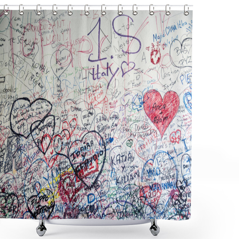 Personality  Love Graffiti Shower Curtains