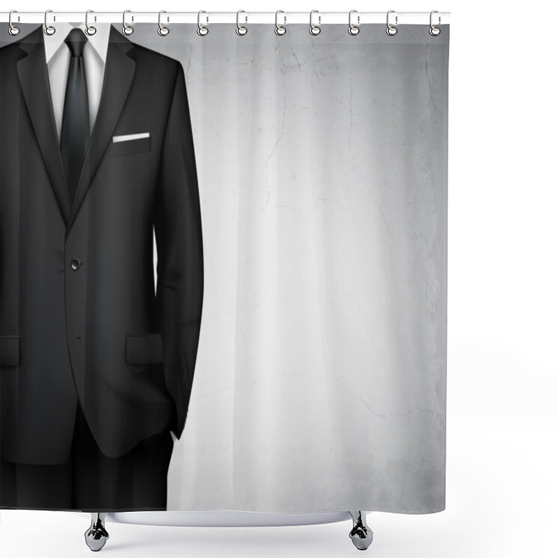 Personality  Businessman Suit Background Shower Curtains