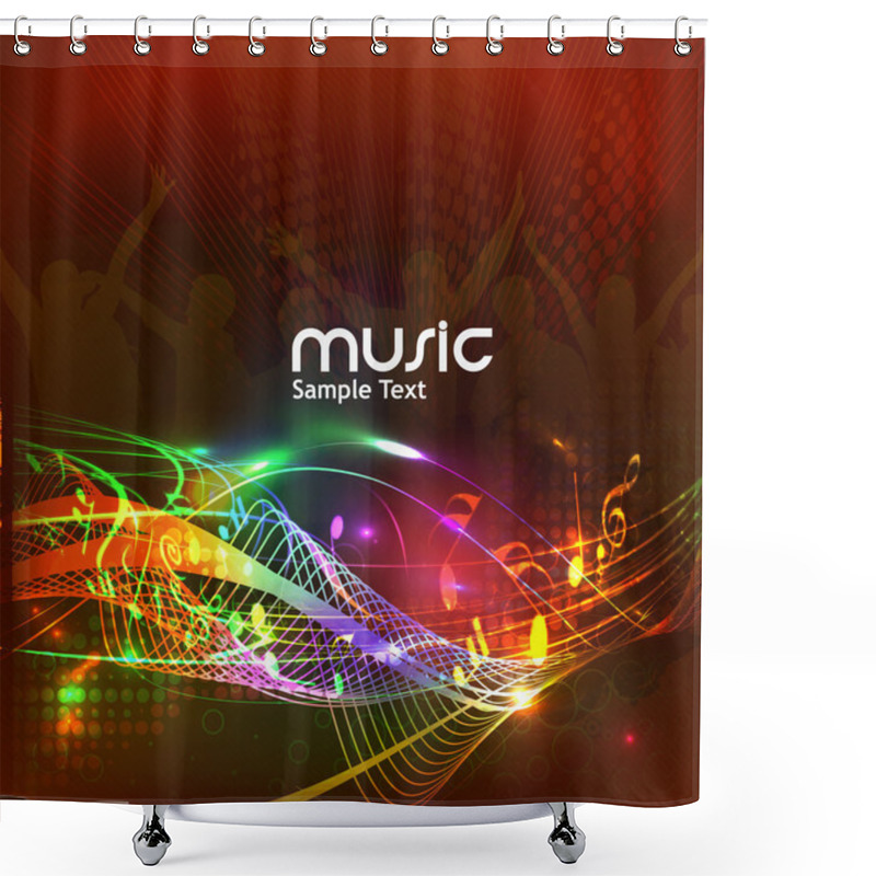 Personality  Abstract Music Background Shower Curtains