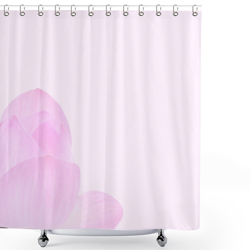 Personality  Hand Drawn Lotus Flower On Pink Background   Shower Curtains