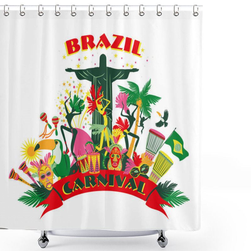 Personality  Brazilian Carnival Shower Curtains