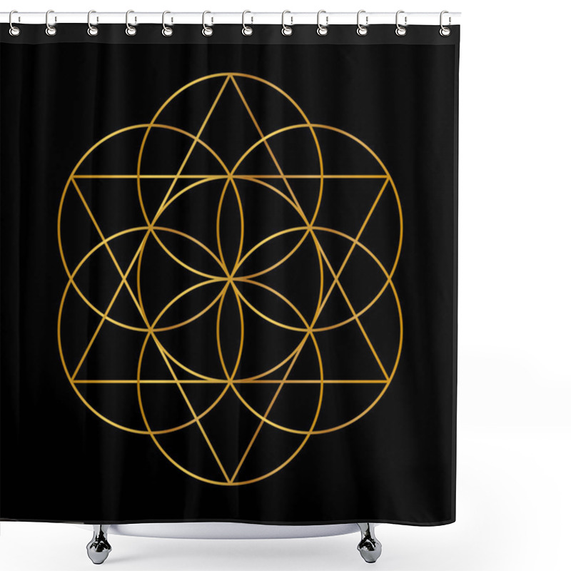 Personality  Vector Flower Of Life.  Shower Curtains