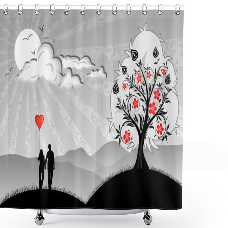 Personality  Lovers Shower Curtains