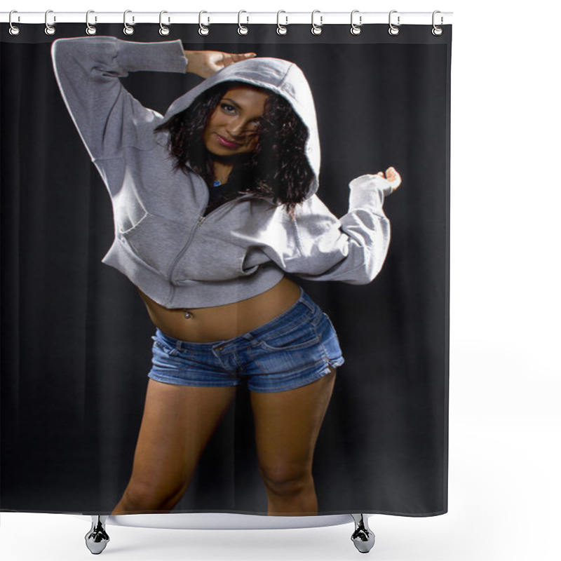 Personality  Latina Hip Hop Dancer Shower Curtains