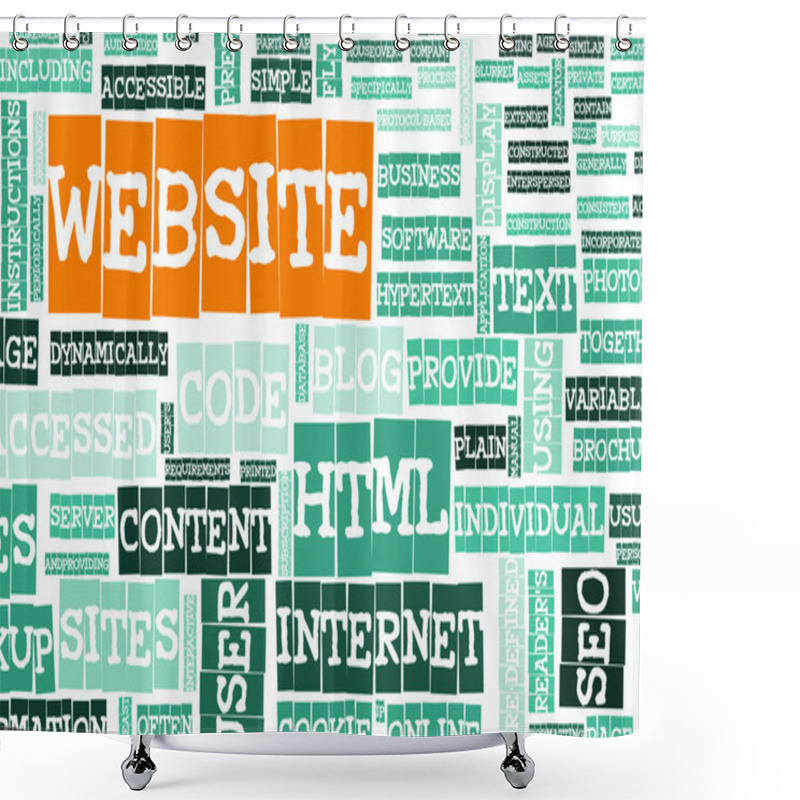 Personality  Website Shower Curtains