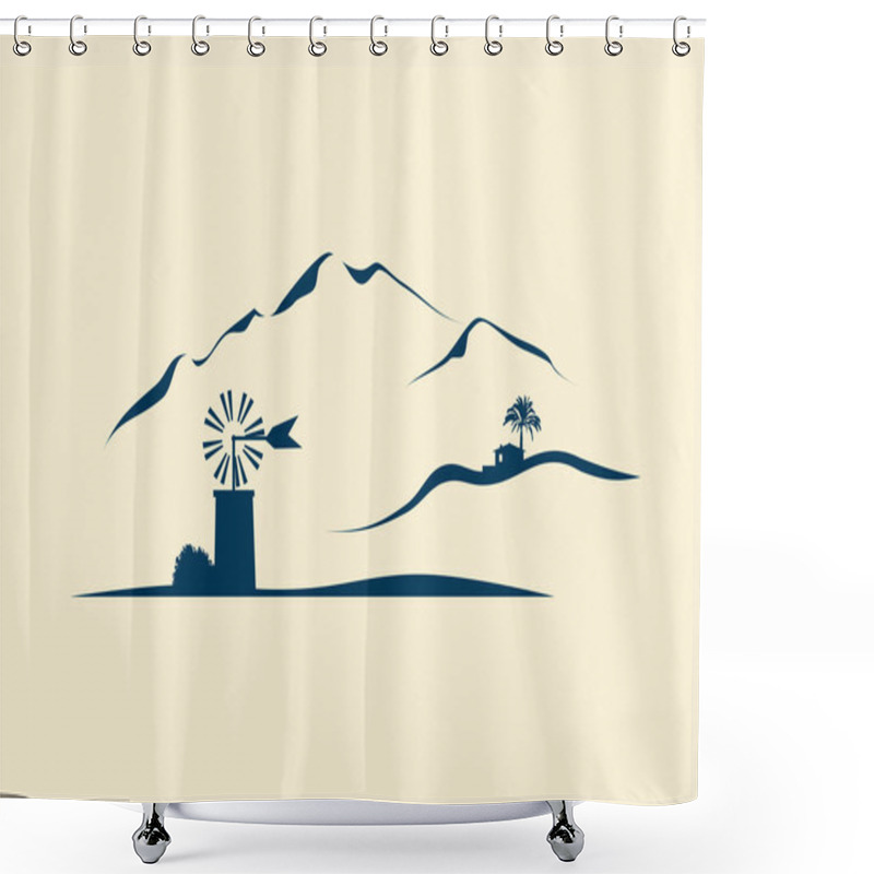 Personality  Landscape In Majorca Shower Curtains