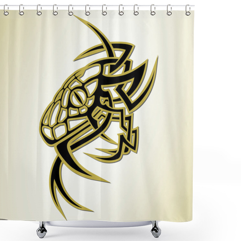 Personality  Snake Tattoo shower curtains