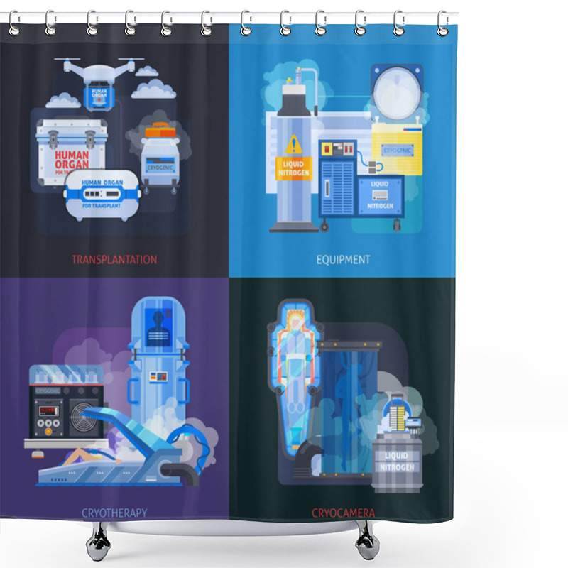 Personality  Cryotherapy Transplantation Design Concept Shower Curtains