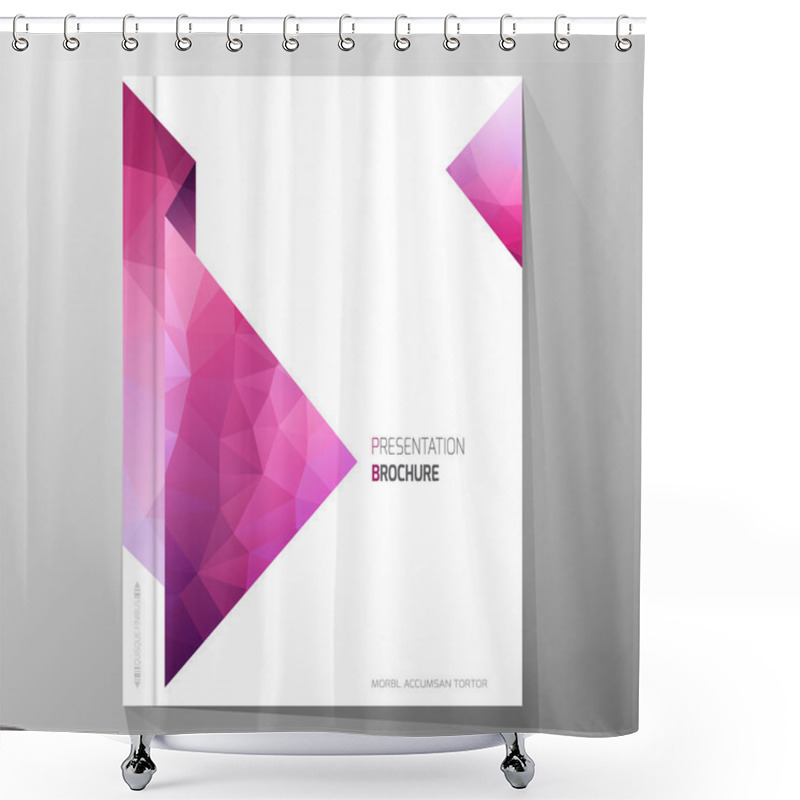 Personality  Modern Cover Design, Layout Brochure Template, Abstract Composition, Cover Presentation On A4. Geometric Design. Shower Curtains