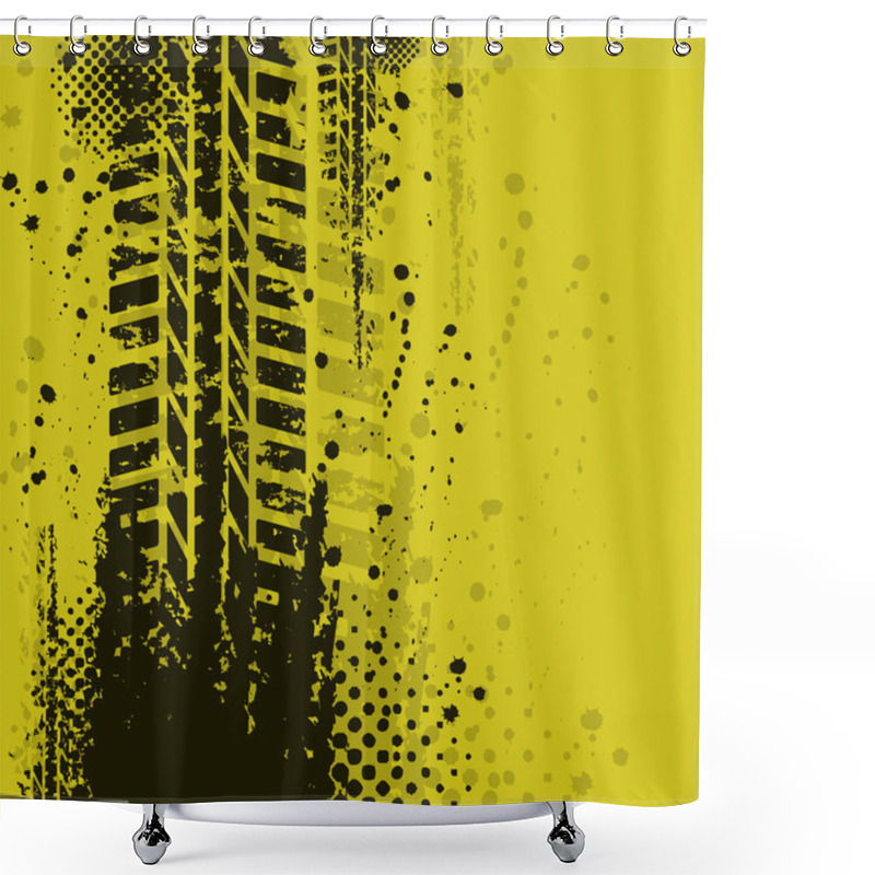 Personality  Yellow Background Shower Curtains