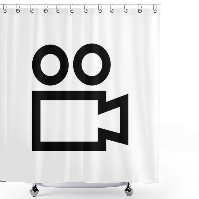 Personality  Film Camera Vector Icon Shower Curtains