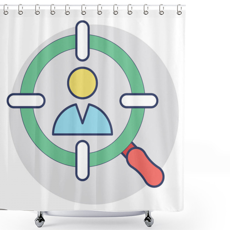 Personality   Headhunter Vector Icon Shower Curtains