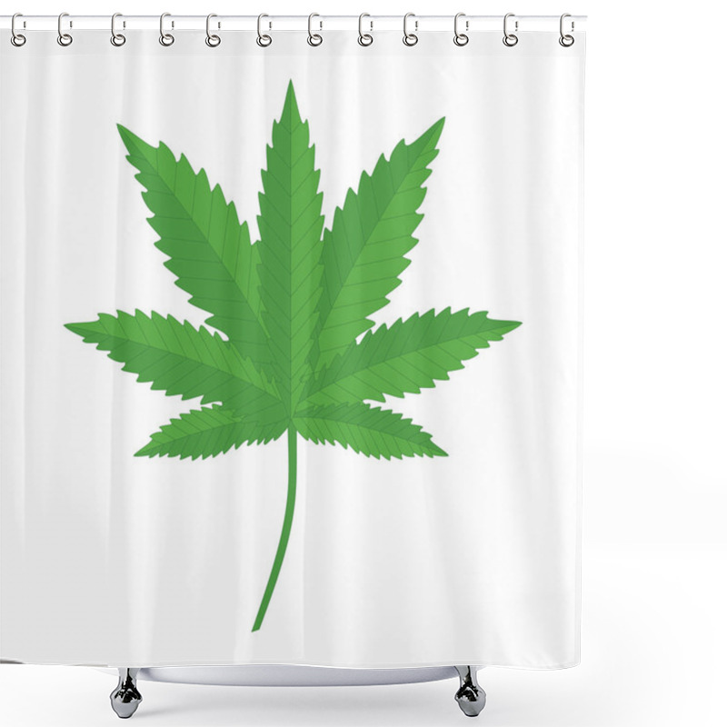 Personality  Canabis Leaf Drug Shower Curtains