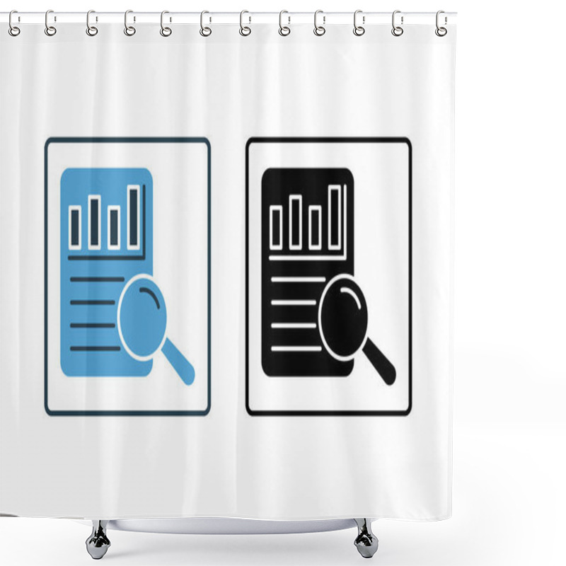 Personality  Survey Data Icon. Icon Related To Survey. Solid Icon Style. Simple Vector Design Editable Shower Curtains