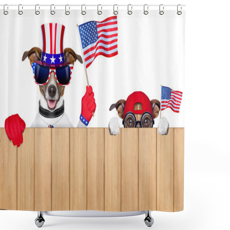 Personality  American Dogs Shower Curtains