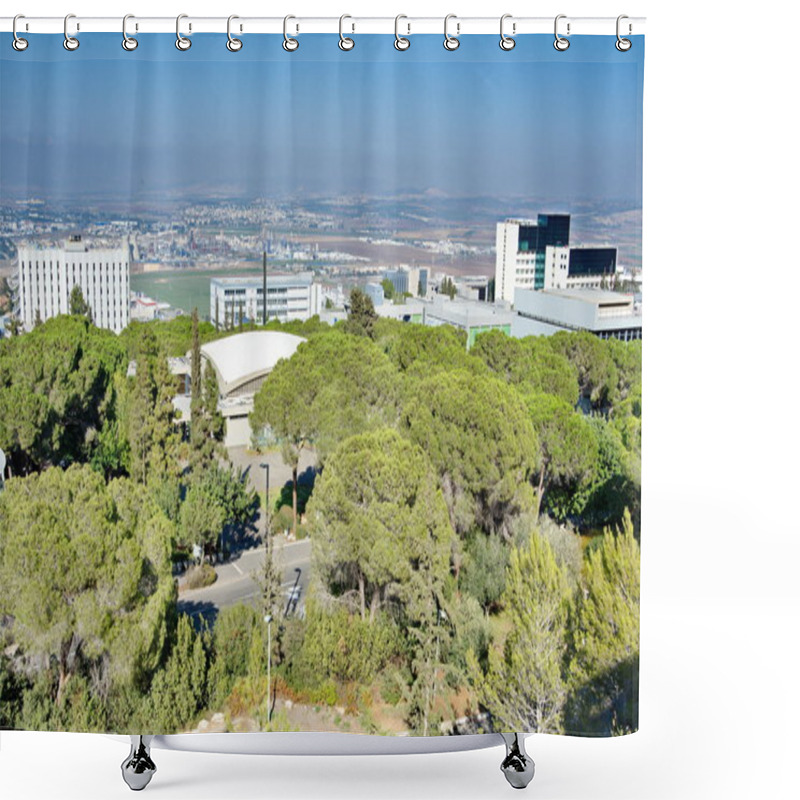 Personality  View Of Haifa, Nesher, And The Krayot, Israel Shower Curtains