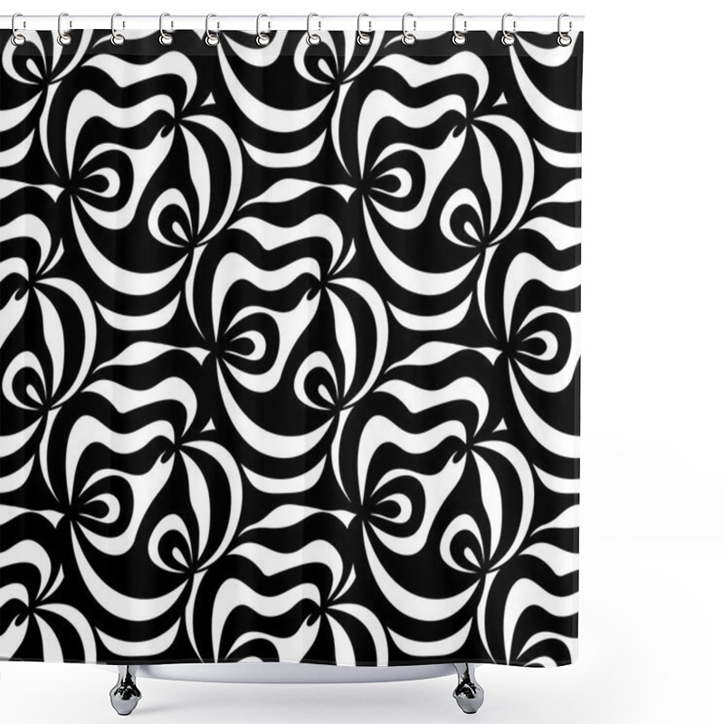 Personality  Vector Floral Background Of Drawn Lines Shower Curtains