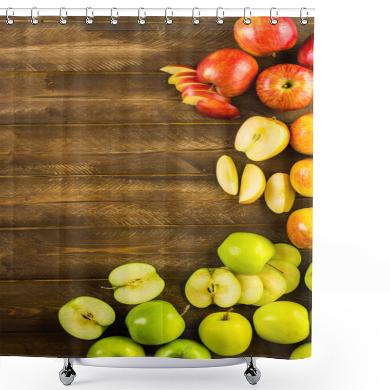 Personality  Variety Of Organic Apples Shower Curtains