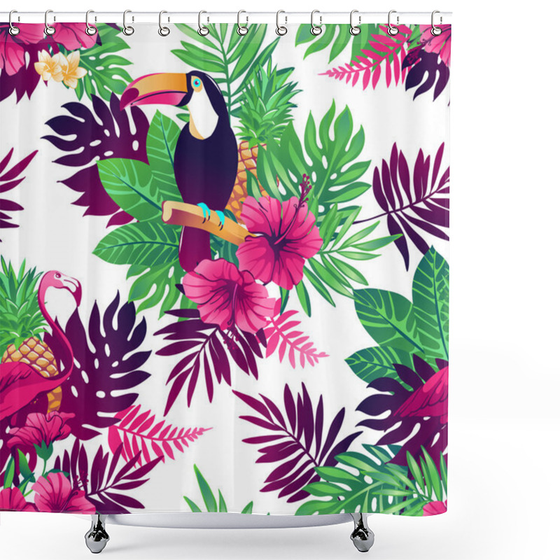 Personality  Tropical Seamless Pattern. Shower Curtains