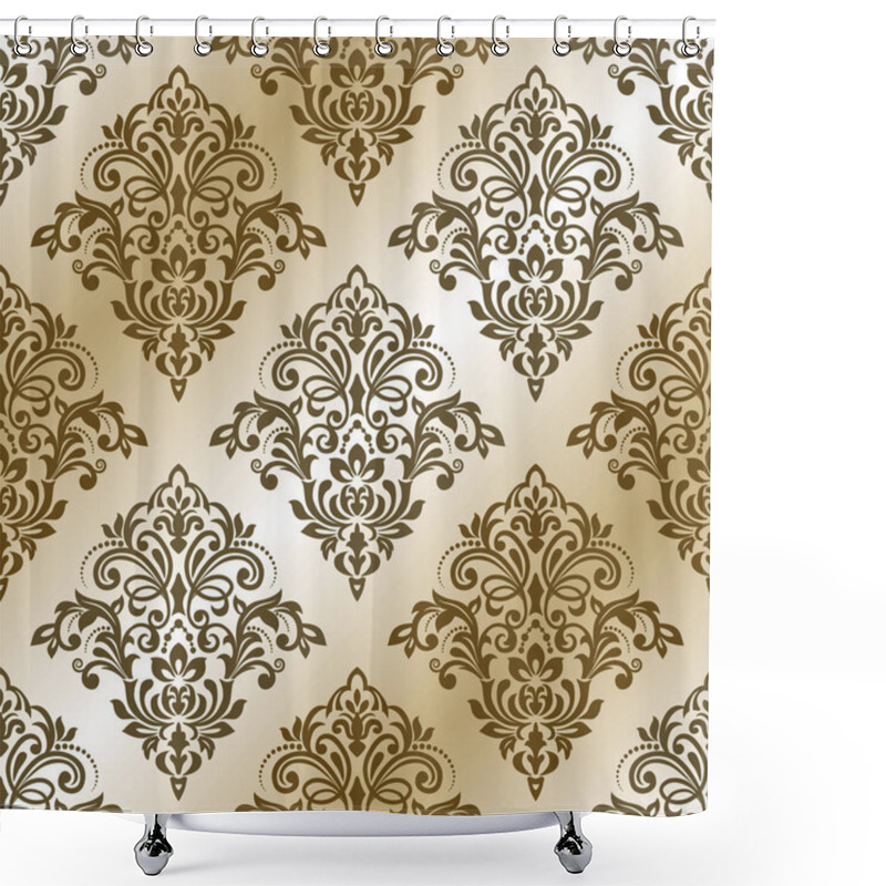 Personality  Seamless Damask Wallpaper. Seamless Oriental Pattern. Shower Curtains