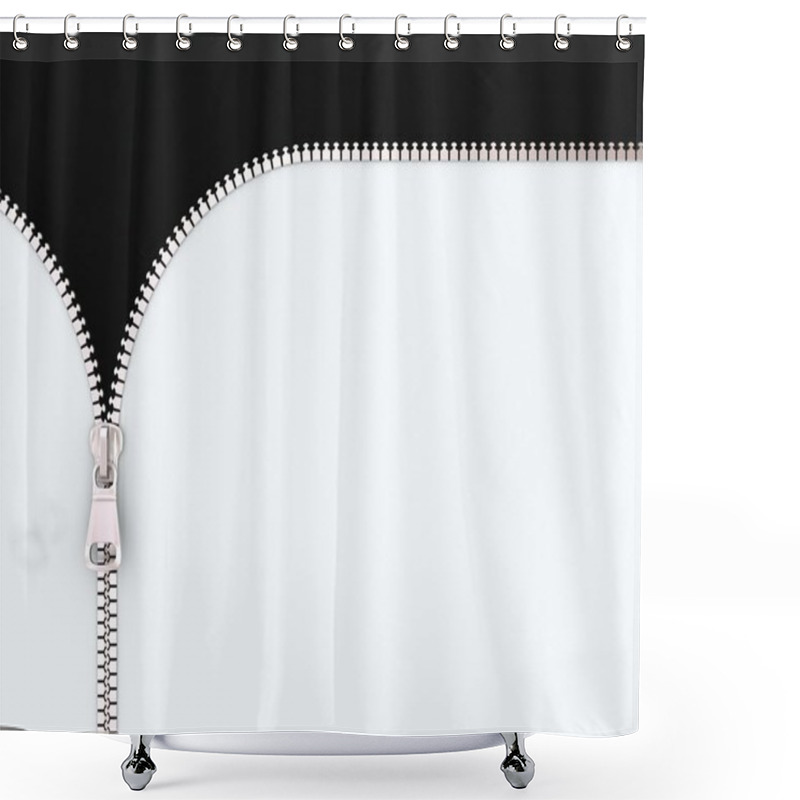 Personality  Zipper Shower Curtains