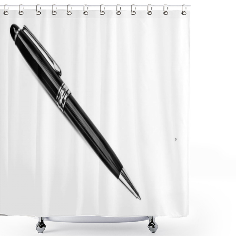 Personality  Pen Isolated On The White Background  Shower Curtains