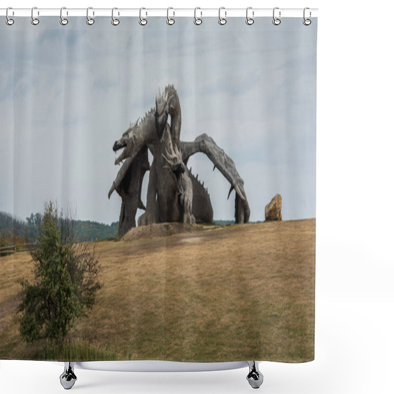 Personality  Landscape With A Three-headed Dragon Shower Curtains