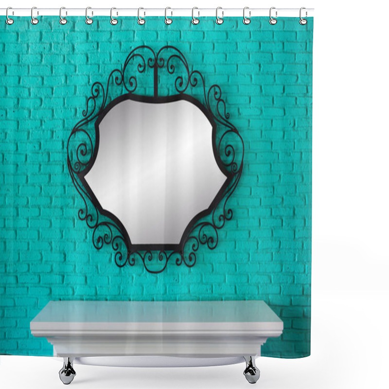 Personality  Table And Mirror Shower Curtains