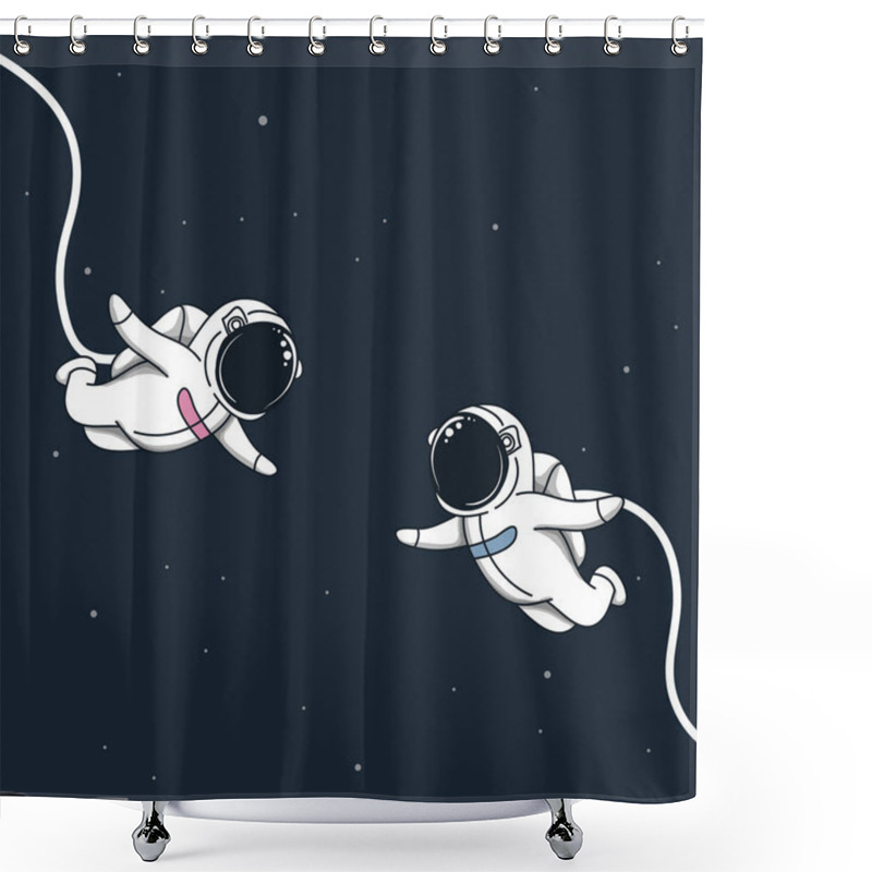 Personality  Space Love Story Shower Curtains