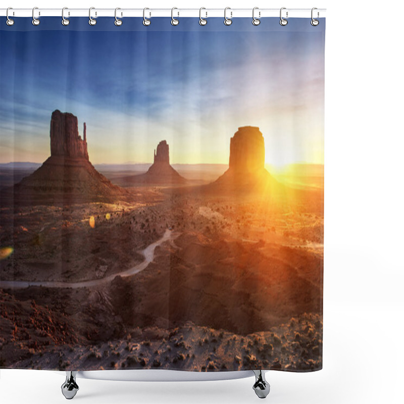 Personality  Monument Valley At Sunrise Shower Curtains