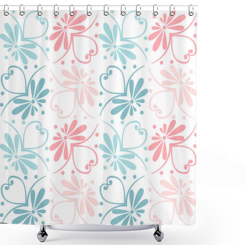 Personality  Vector Set Seamless Floral Ornament Shower Curtains