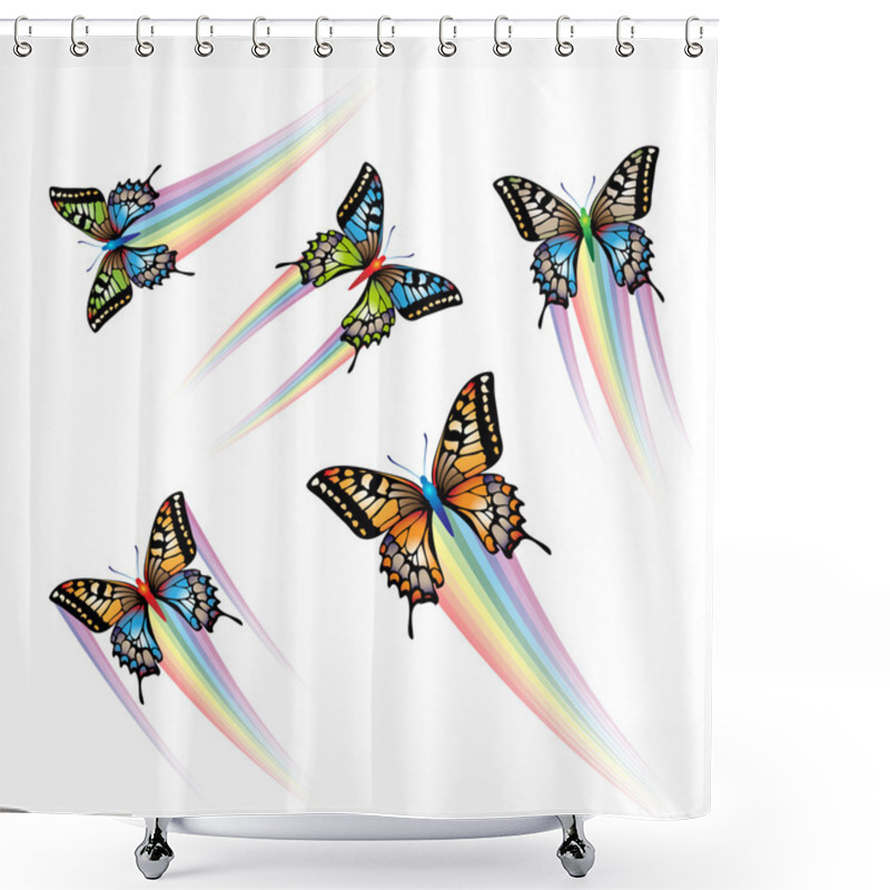 Personality  Butterflies Shower Curtains