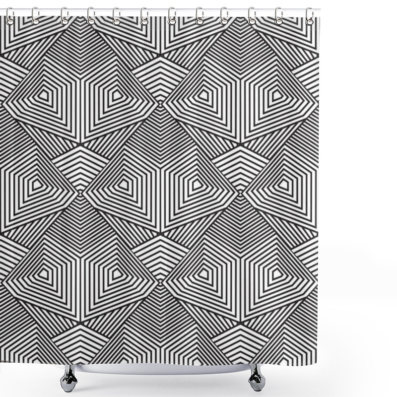 Personality  Abstract Seamless Pattern. Modern Stylish Texturegeometric Backg Shower Curtains