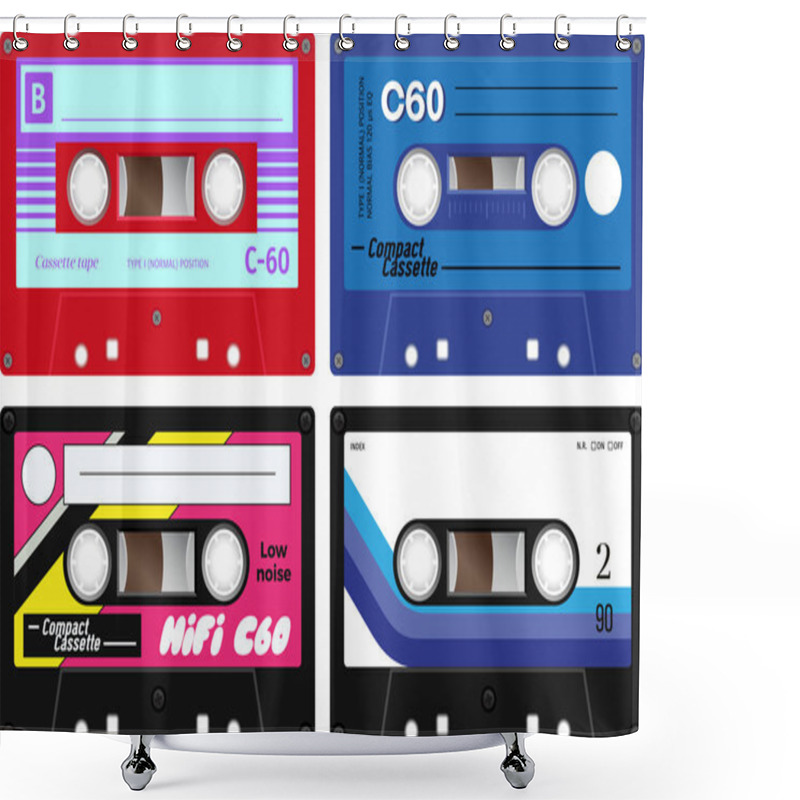 Personality  Audio Cassette Records Shower Curtains